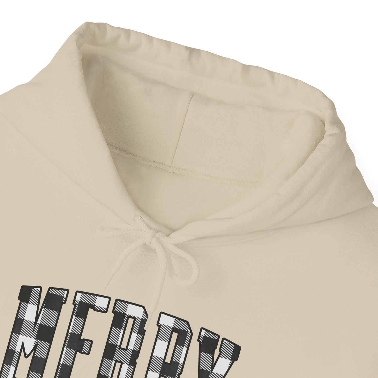 Buffalo Plaid Merry Christmas Unisex Heavy Blend™ Hooded Sweatshirt - size S - 3X