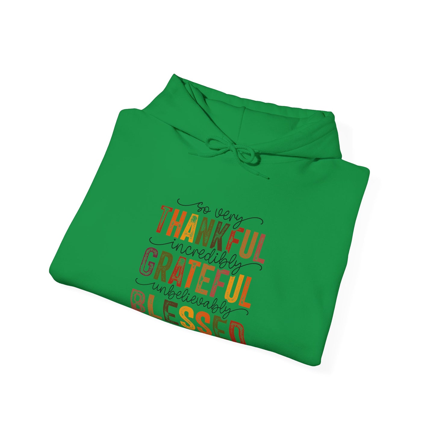 Thankful, Grateful, Blessed, Unisex Heavy Blend Hooded Sweatshirt