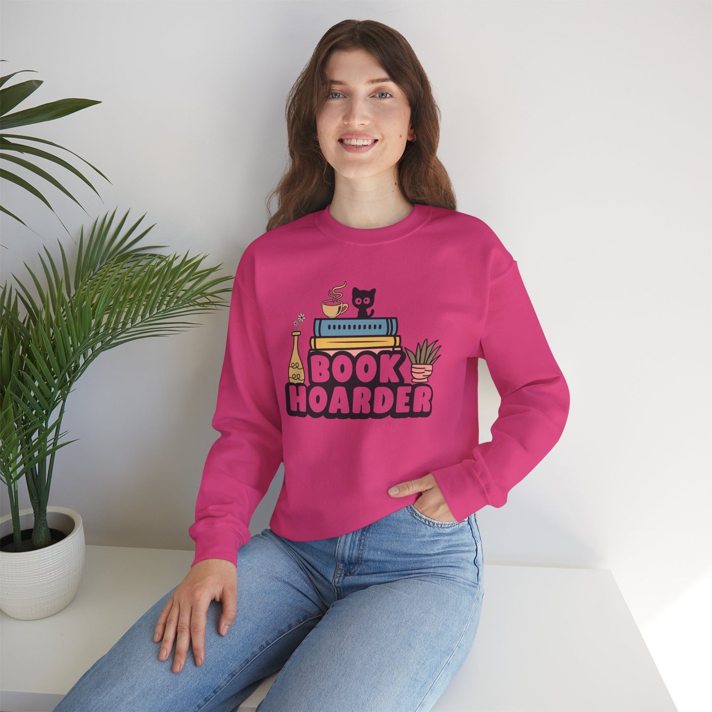 Book Hoarder Unisex Heavy Blend Sweatshirt - size S - 3X