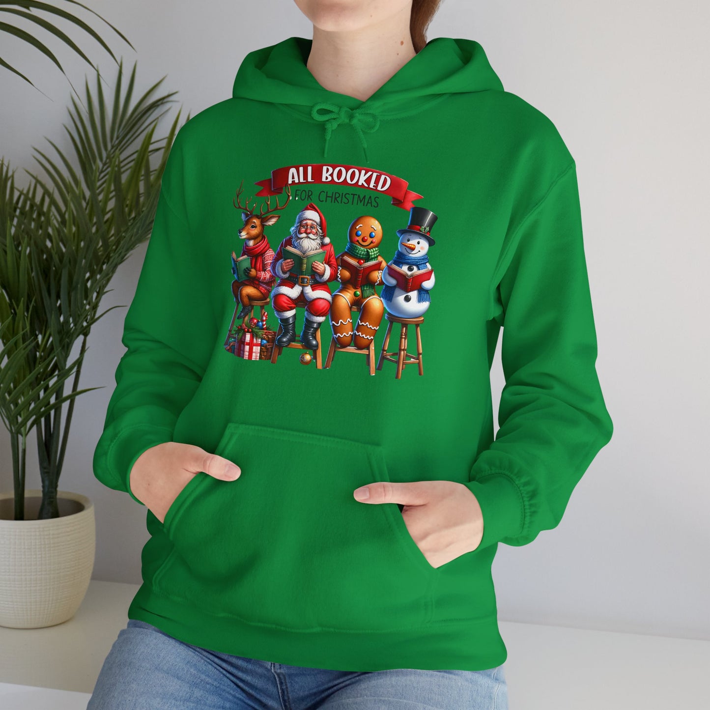 Booked for Christmas Hoodie, Funny and Whimsical Unisex Sweatshirt