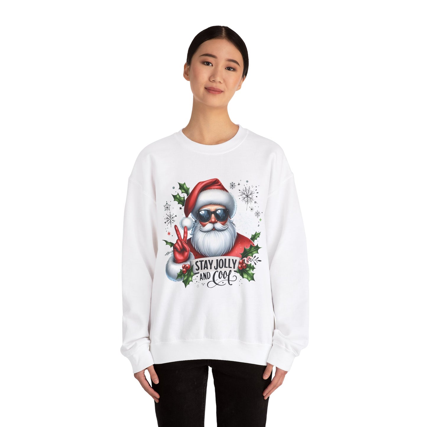 Funny Santa Christmas Unisex Heavy blend Crew Neck Sweatshirt