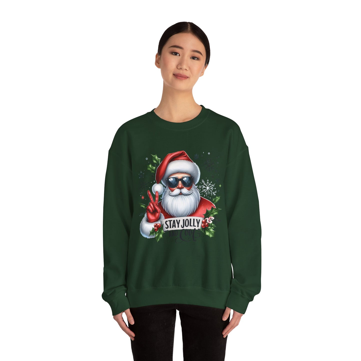 Funny Santa Christmas Unisex Heavy blend Crew Neck Sweatshirt