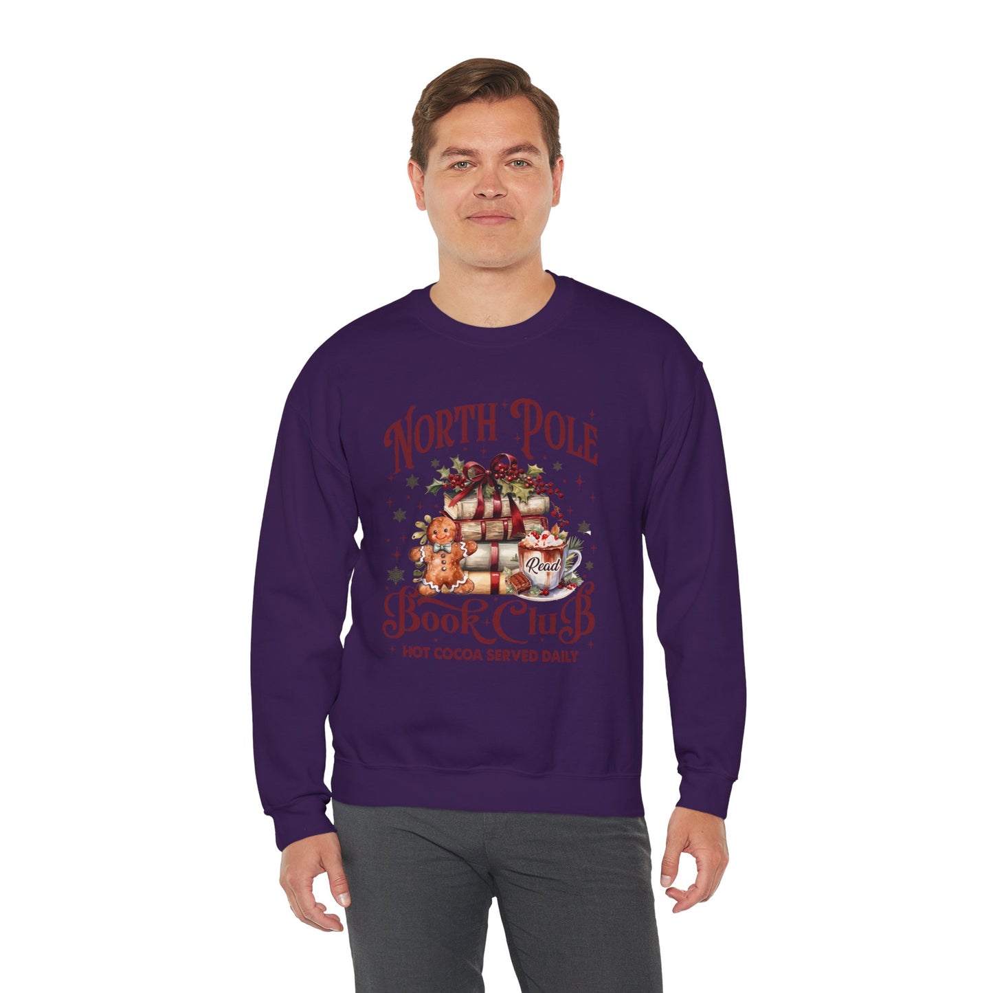North Pole Book Club Unisex Heavy Blend™ Crewneck Sweatshirt - size S - 3X