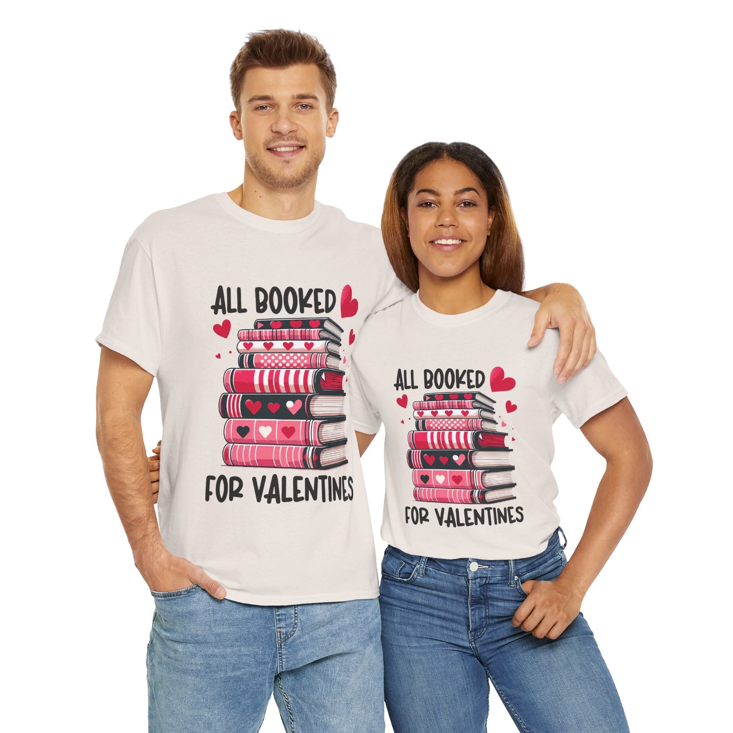 Valentine's Day Book Lover Unisex Tee - sizes S - 5X