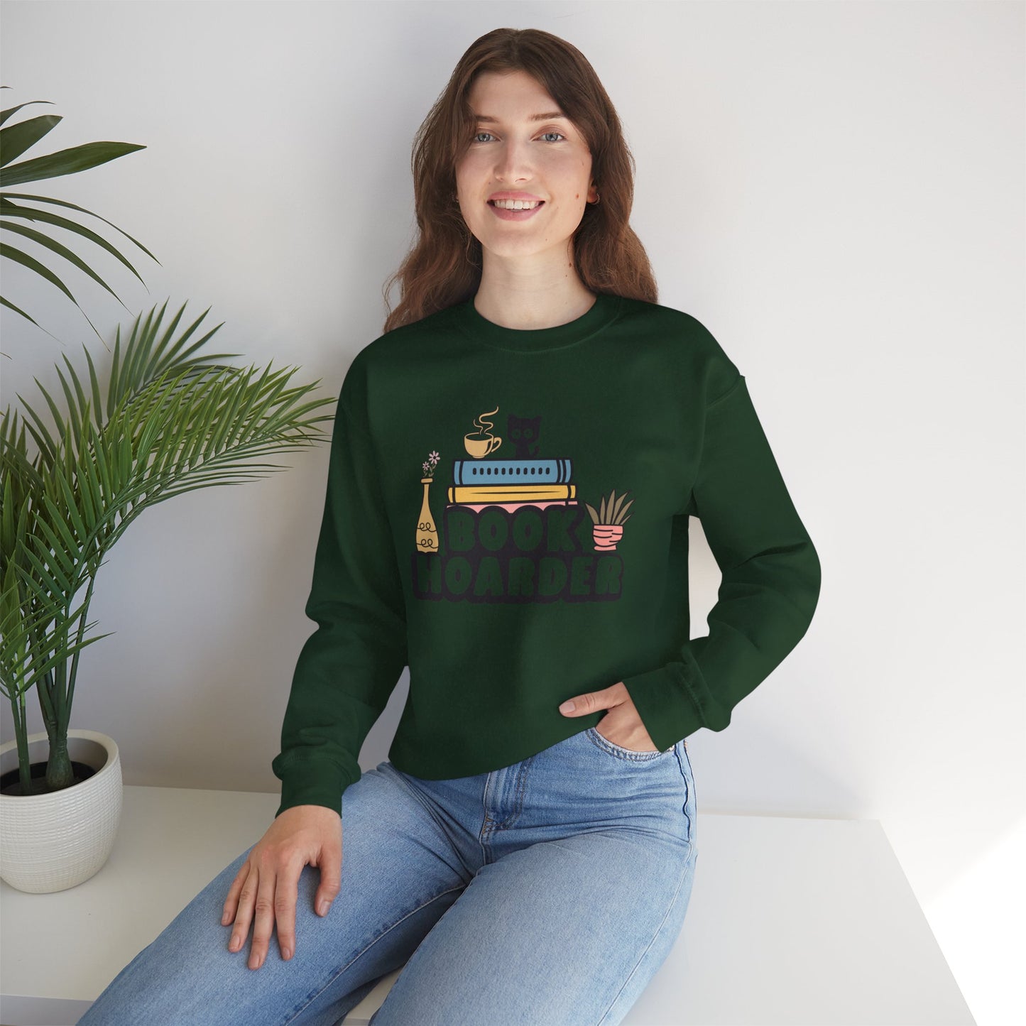 Book Hoarder Unisex Heavy Blend Sweatshirt - size S - 3X