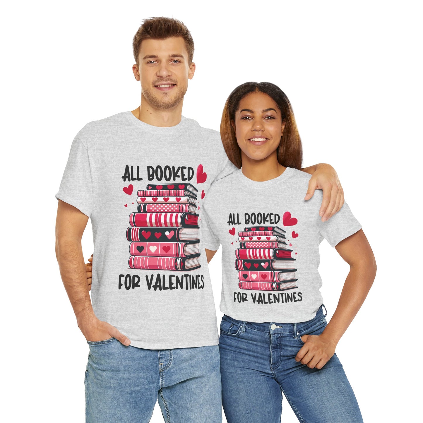 Valentine's Day Book Lover Unisex Tee - sizes S - 5X