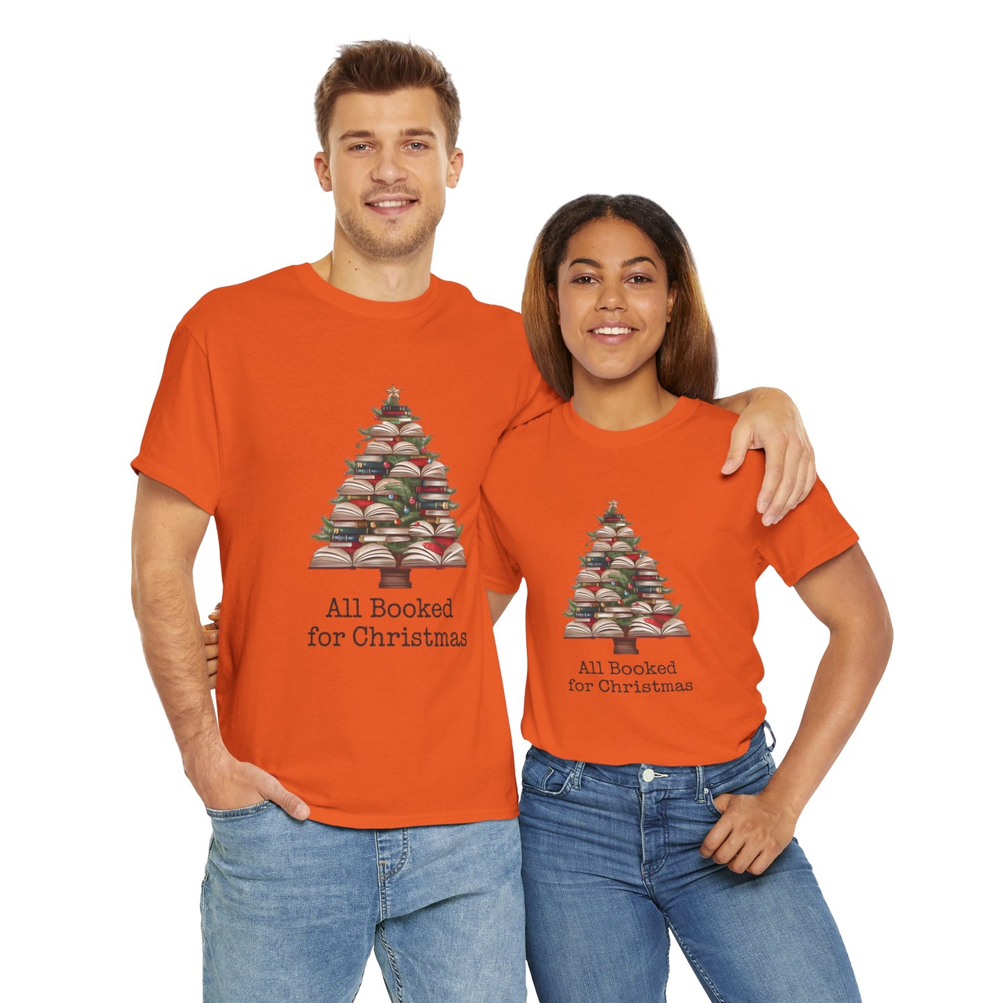 All Booked for Christmas, Book Christmas Tree T-shirt - sizes S - 5X