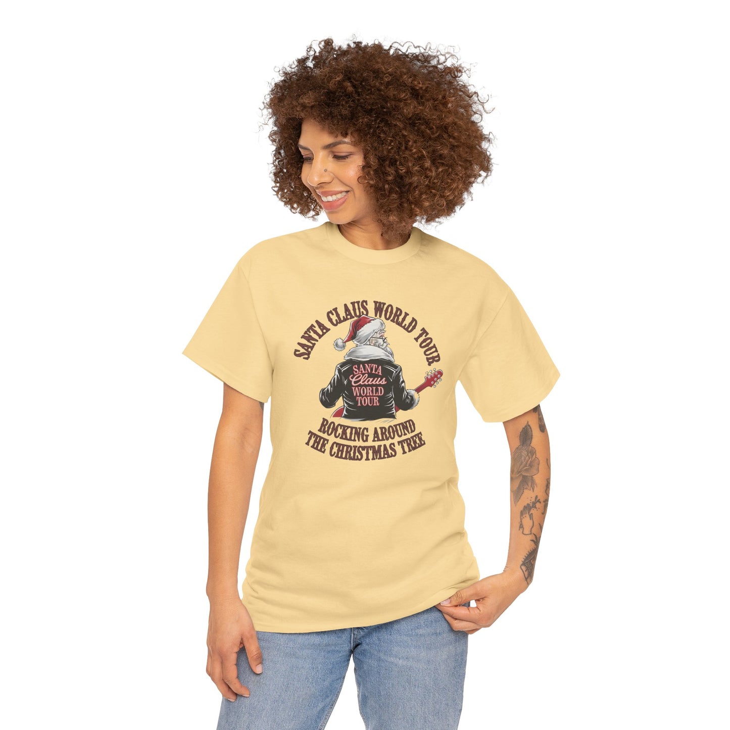 Santa Claus World Tour Unisex Tee - Sizes S-5X - Christmas Holiday Funny Shirt