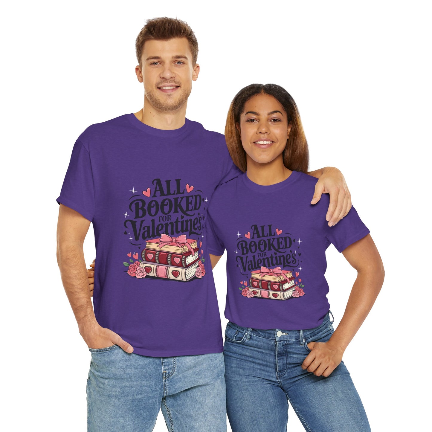 Valentine's Day Book Lover Unisex Tee - sizes S - 5X