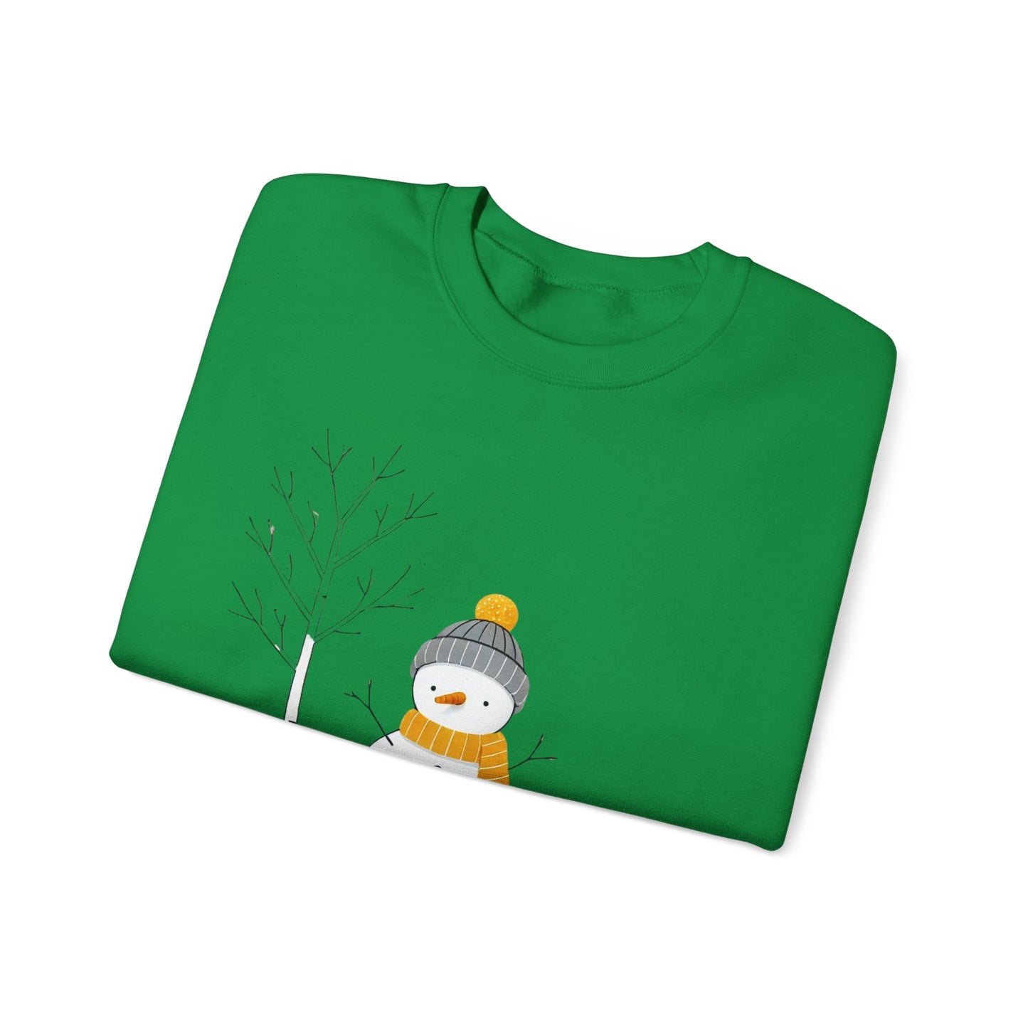 Snowman and Dog Winter Scene Unisex Heavy Blend™ Crewneck Sweatshirt - sizes S - 5X