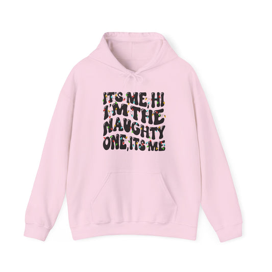 It's me, Hi, I'm the Naughty One Christmas Unisex Hoodie - Holiday Fun Cozy Sweatshirt - size X-5X