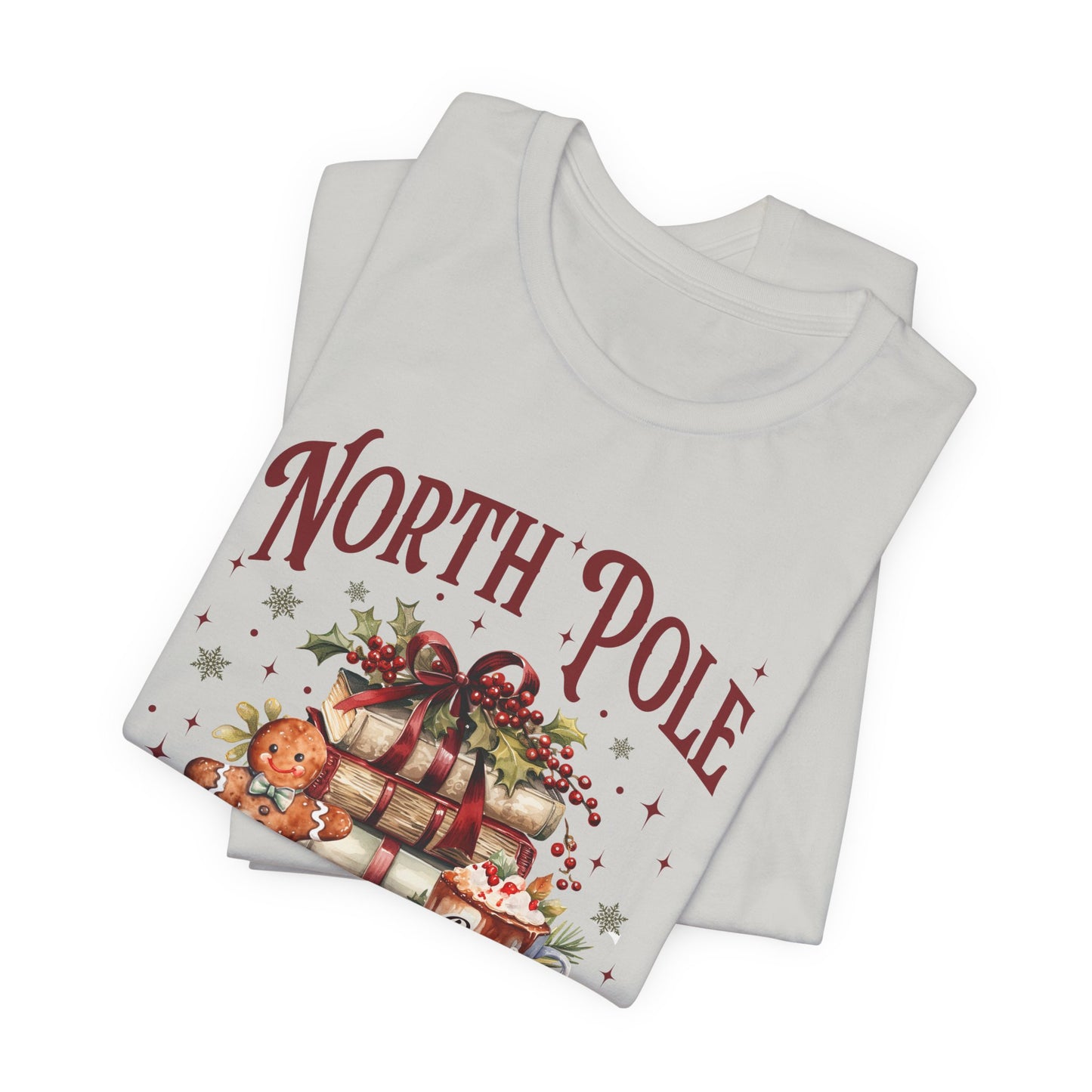 North Pole Book Club Unisex Jersey Short Sleeve Tee - size S - 3X