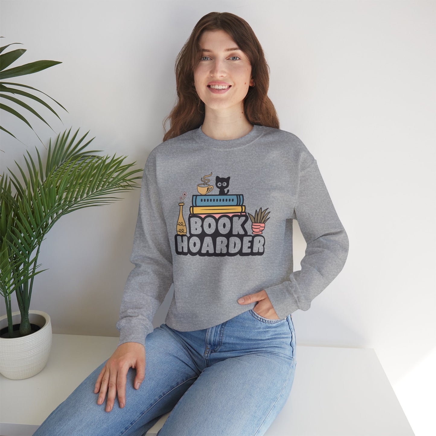 Book Hoarder Unisex Heavy Blend Sweatshirt - size S - 3X