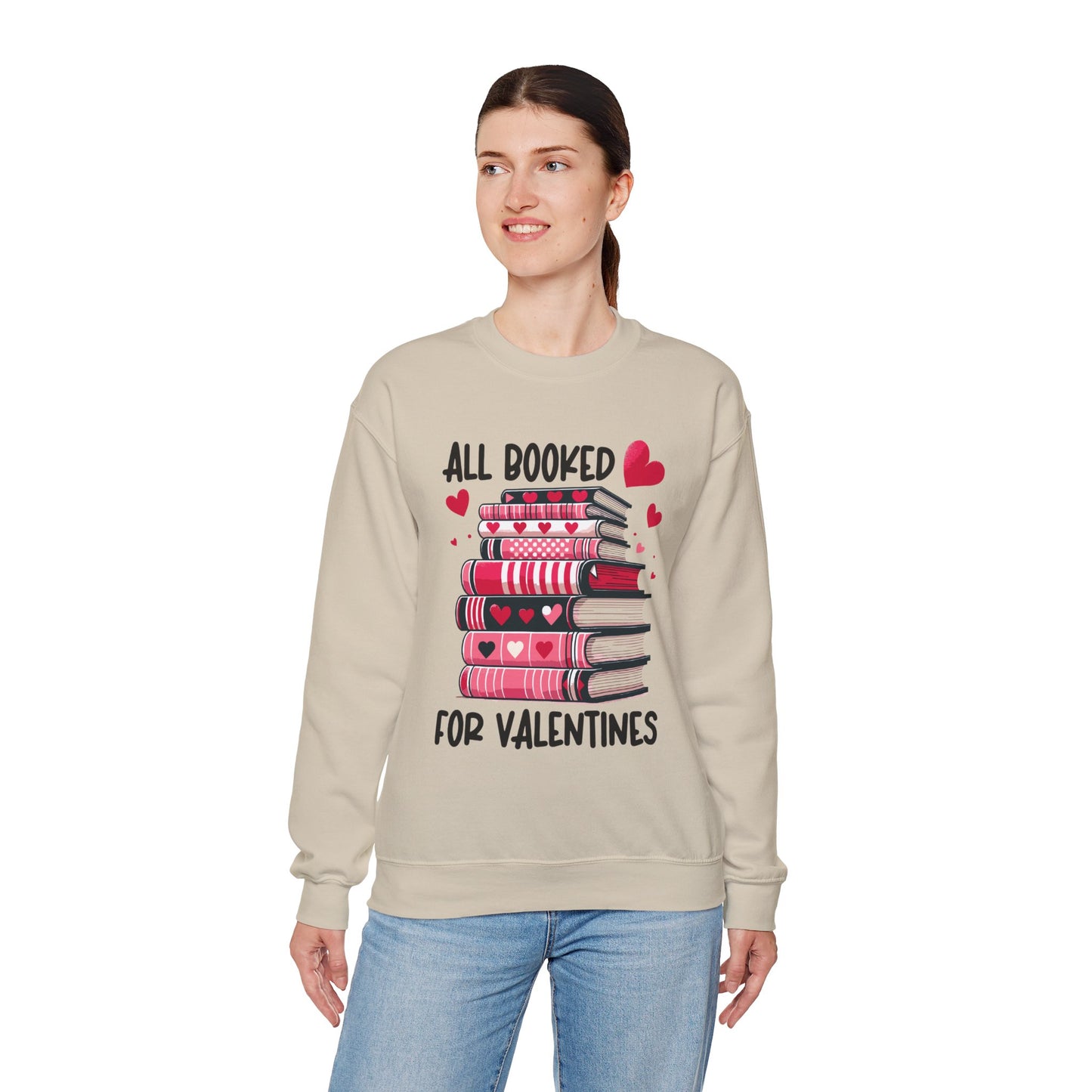 All Booked for Valentine's Day Unisex Heavy Blend Crewneck Sweatshirt
