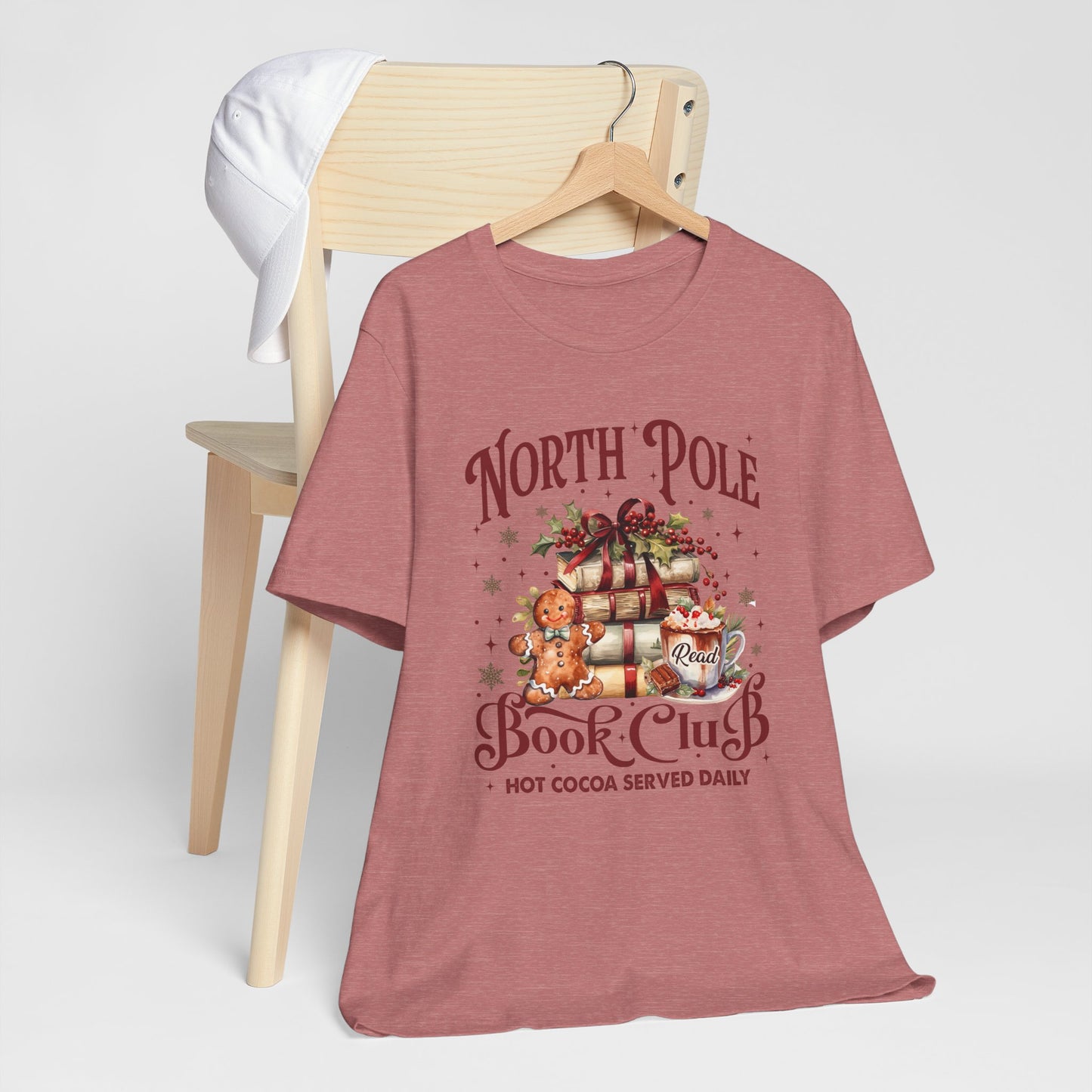 North Pole Book Club Unisex Jersey Short Sleeve Tee - size S - 3X