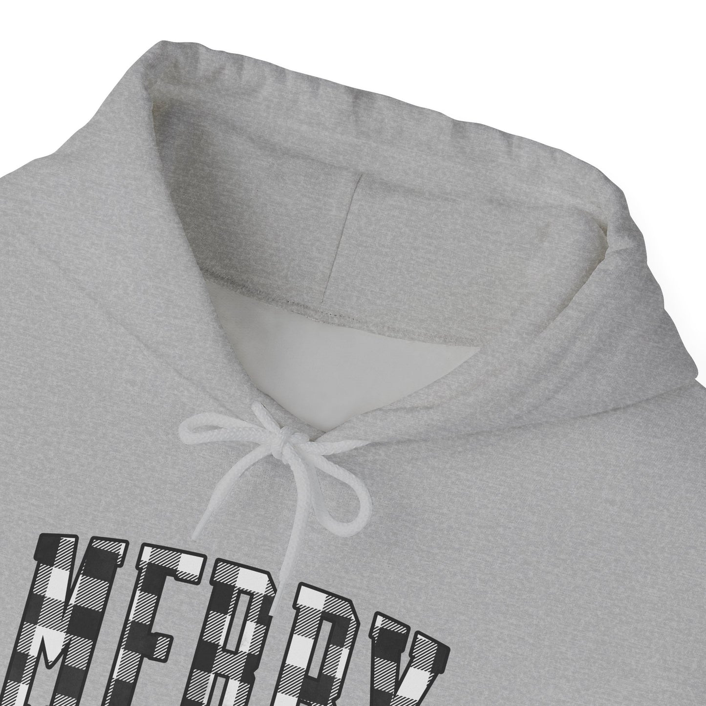 Buffalo Plaid Merry Christmas Unisex Heavy Blend™ Hooded Sweatshirt - size S - 3X