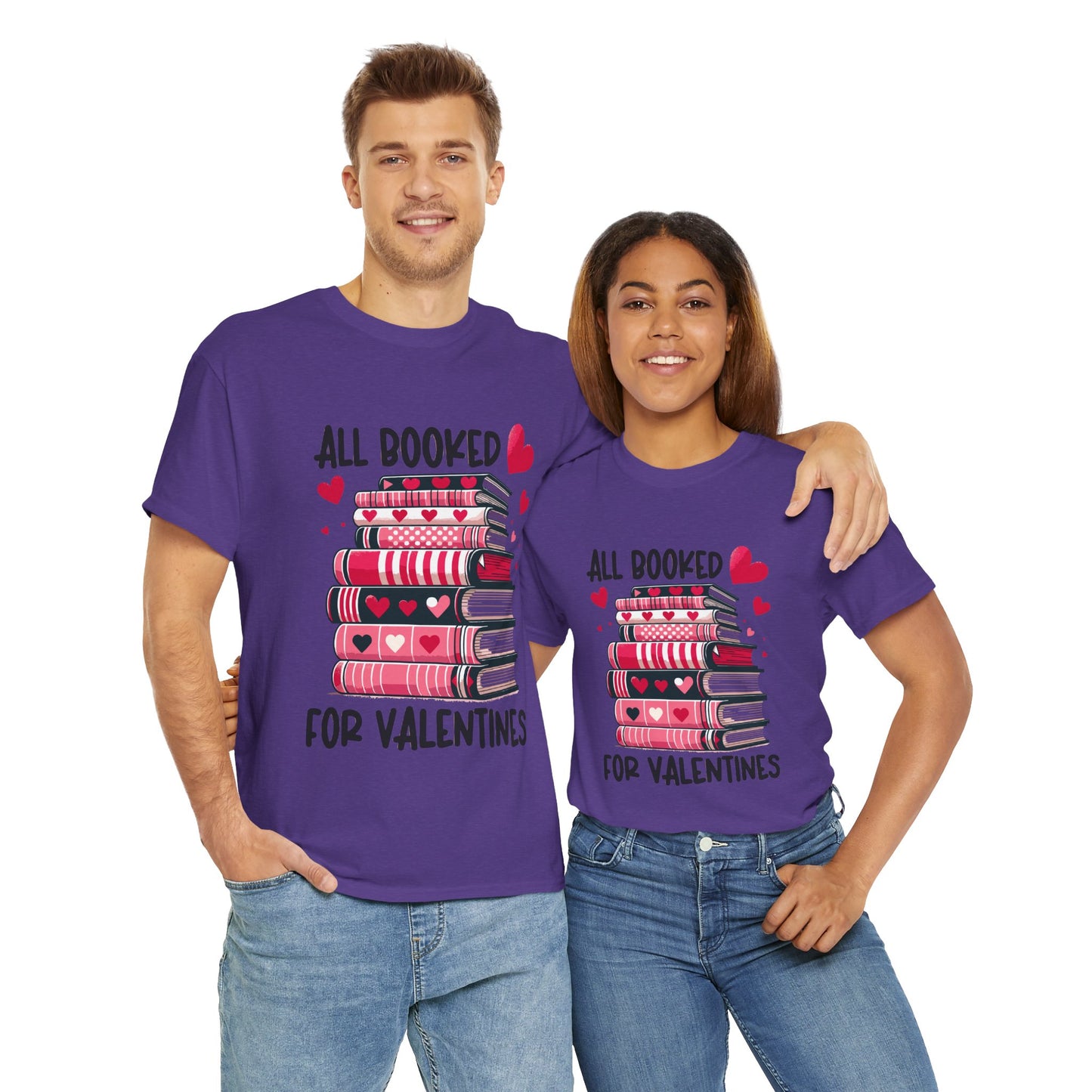 Valentine's Day Book Lover Unisex Tee - sizes S - 5X