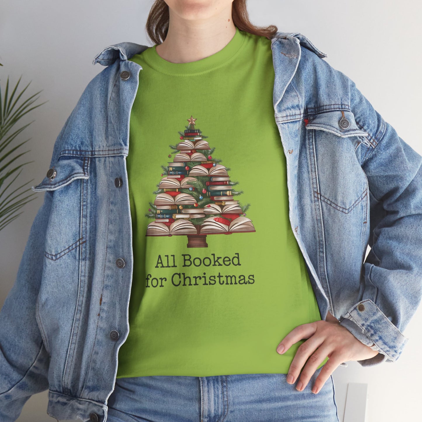 All Booked for Christmas, Book Christmas Tree T-shirt - sizes S - 5X