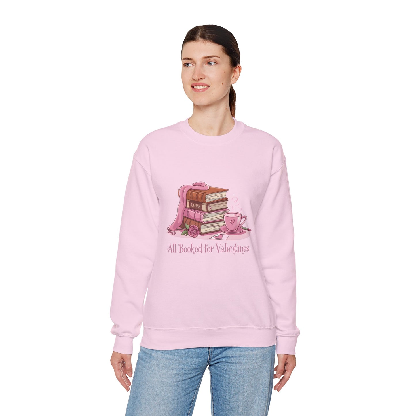 Valentine's Day Book Lover Crewneck Sweatshirt - S - 5X