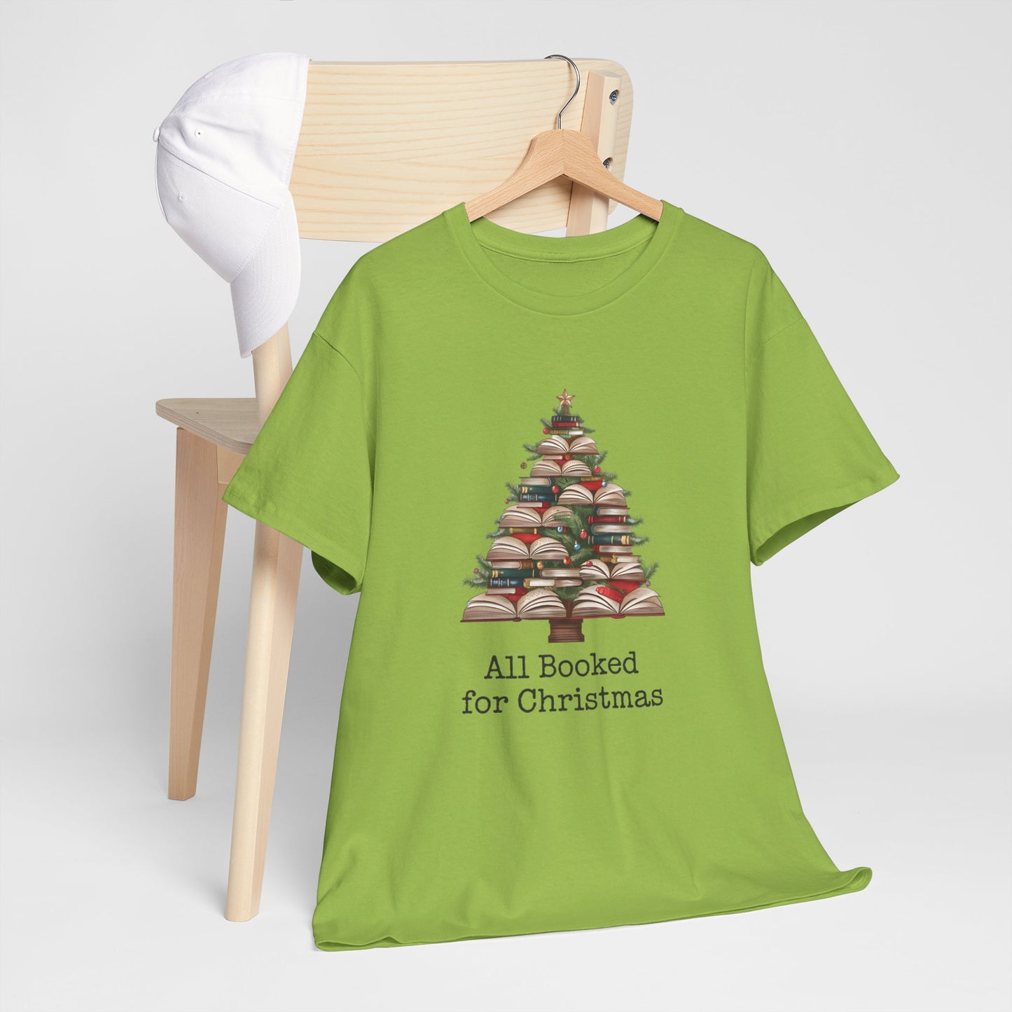 All Booked for Christmas, Book Christmas Tree T-shirt - sizes S - 5X