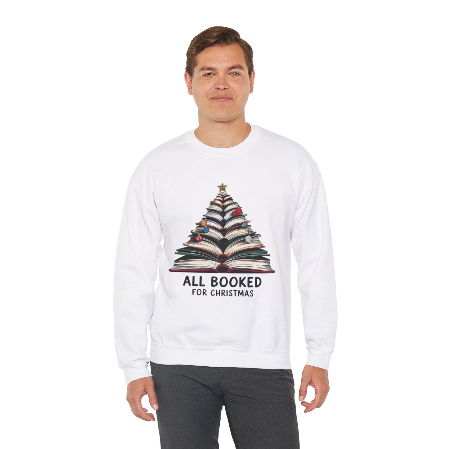 All Booked for Christmas Unisex Heavy Blend™ Crewneck Sweatshirt - sizes S - 5X