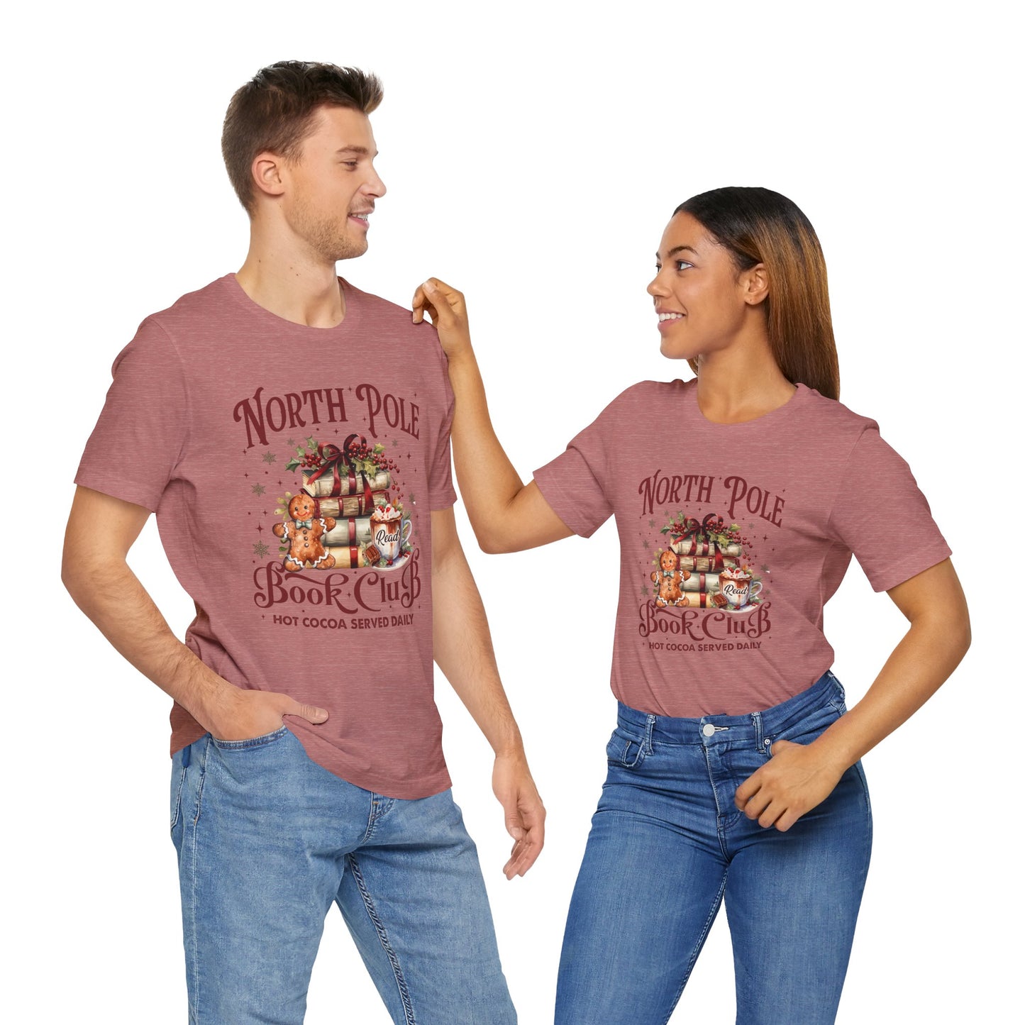 North Pole Book Club Unisex Jersey Short Sleeve Tee - size S - 3X