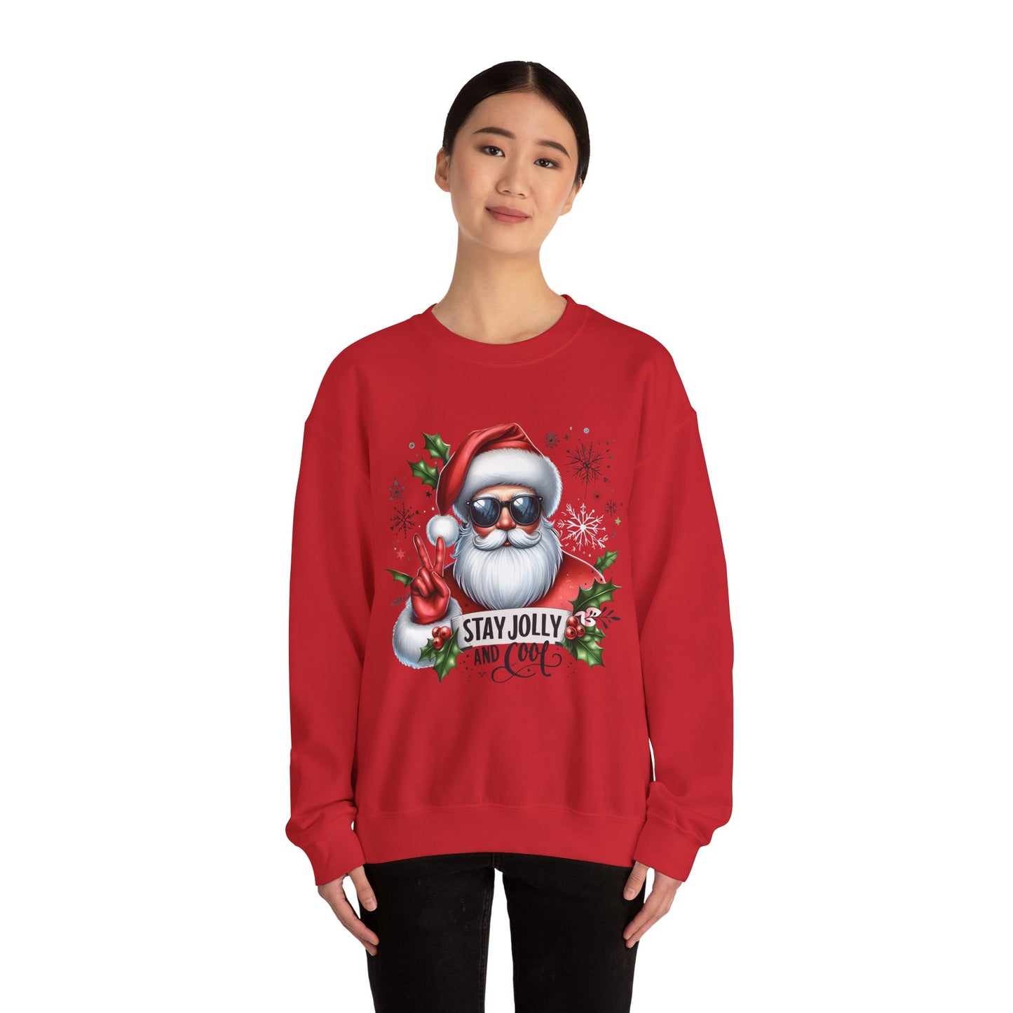 Funny Santa Christmas Unisex Heavy blend Crew Neck Sweatshirt