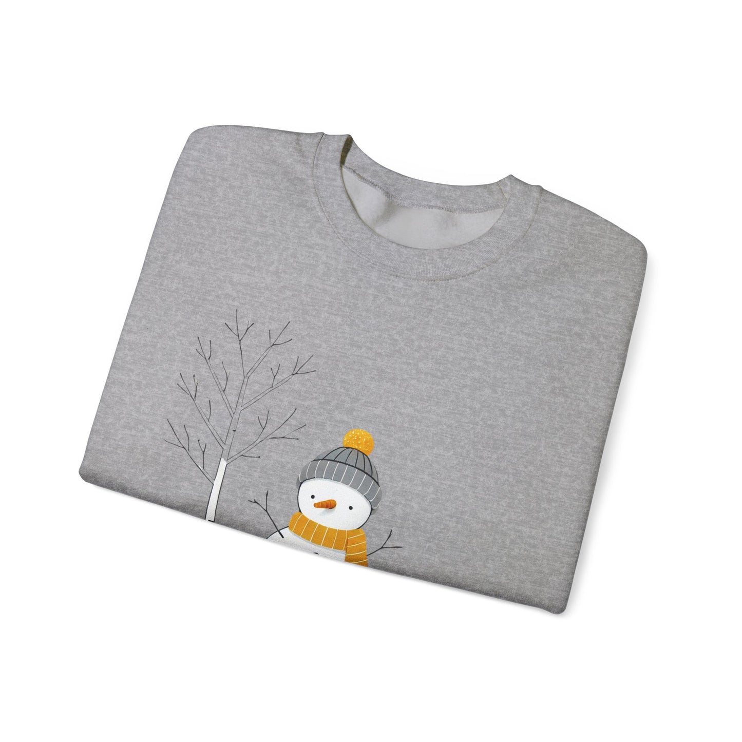 Snowman and Dog Winter Scene Unisex Heavy Blend™ Crewneck Sweatshirt - sizes S - 5X