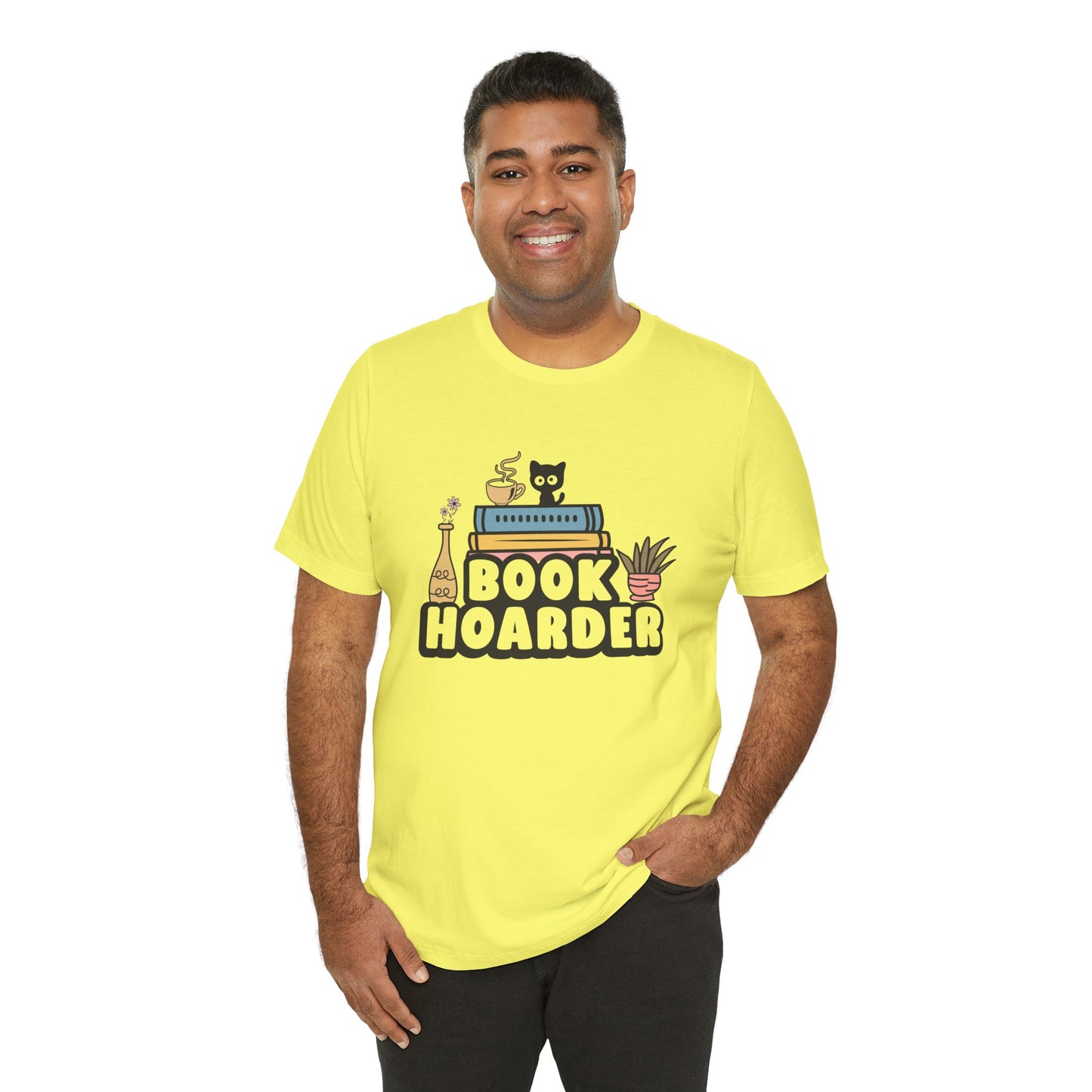 Book Hoarder Unisex Tee - Cat Lover Book Lover Funny Gift - sizes S - 3X