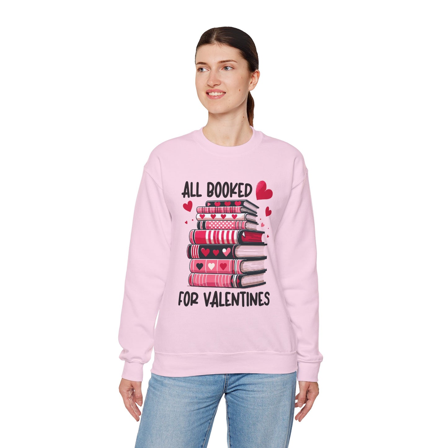 All Booked for Valentine's Day Unisex Heavy Blend Crewneck Sweatshirt