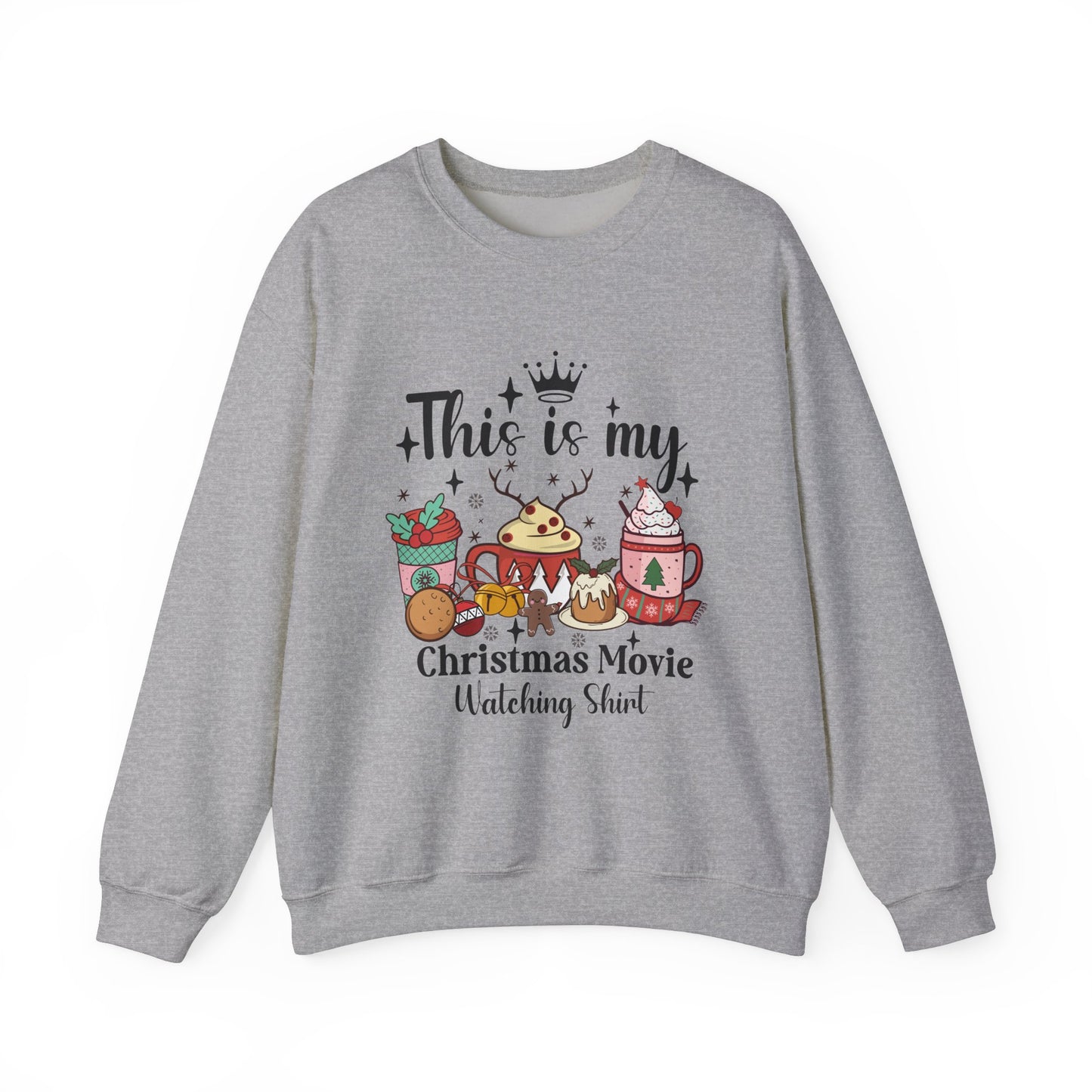 This is my Christmas movie watching shirt Unisex Heavy Blend™ Crewneck Sweatshirt - S - 5X sizes