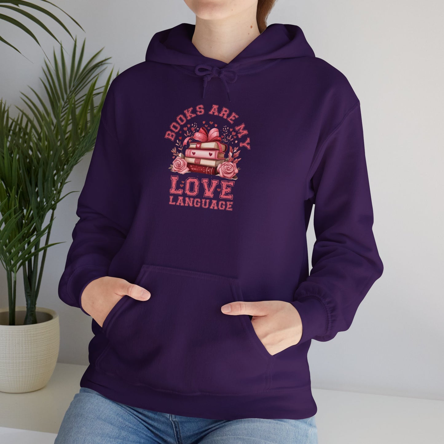 Books are My Love Language Hooded Sweatshirt - sizes S - 5X