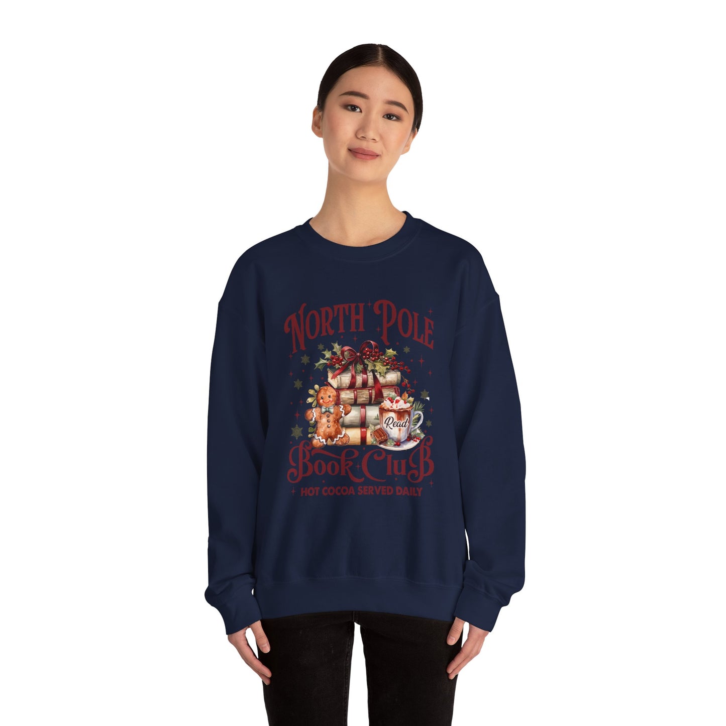 North Pole Book Club Unisex Heavy Blend™ Crewneck Sweatshirt - size S - 3X