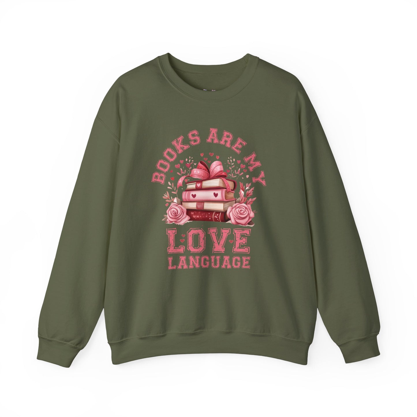 Books are my Love Language Unisex Heavy Blend Crewneck Sweatshirt - size S - 5X