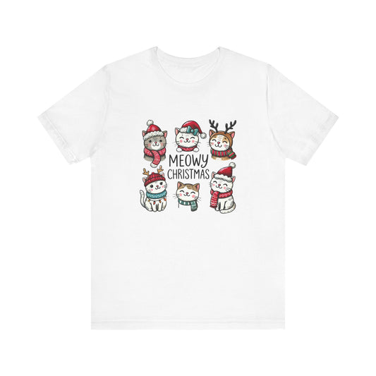 Meowy Christmas Unisex Jersey Short Sleeve Tee - size S - 3X