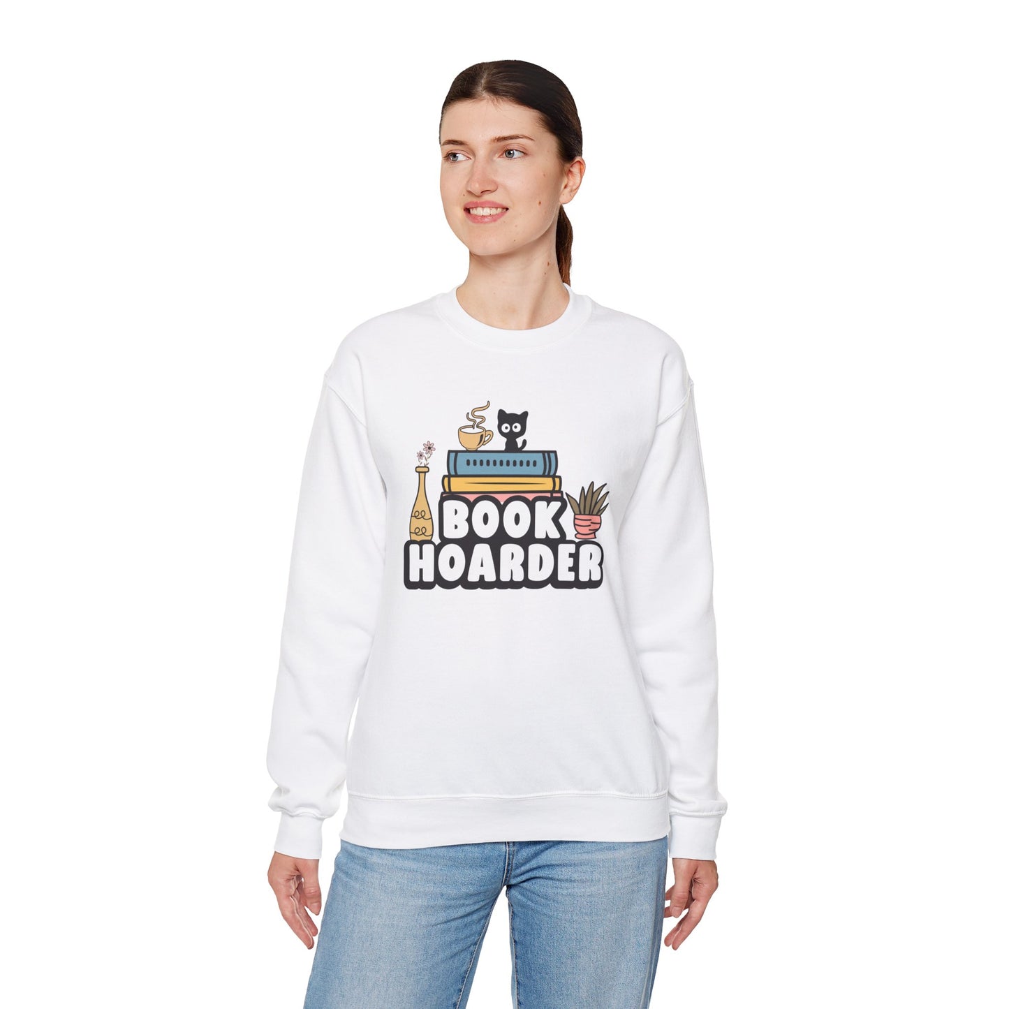 Book Hoarder Unisex Heavy Blend Sweatshirt - size S - 3X