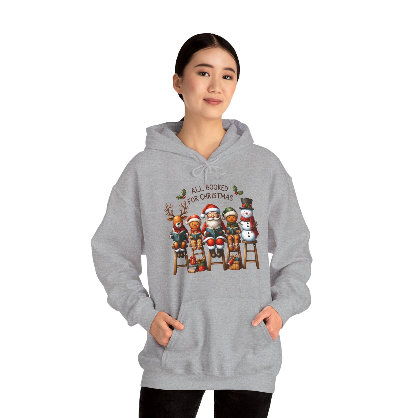 Christmas Bookish UnisexHoodie - All Booked For Christmas
