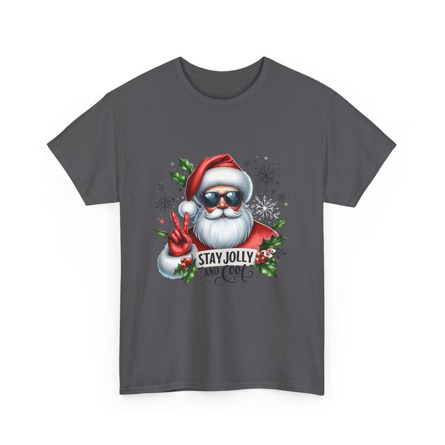 Christmas Tee - Cool Jolly Santa Design - Unisex T-Shirt