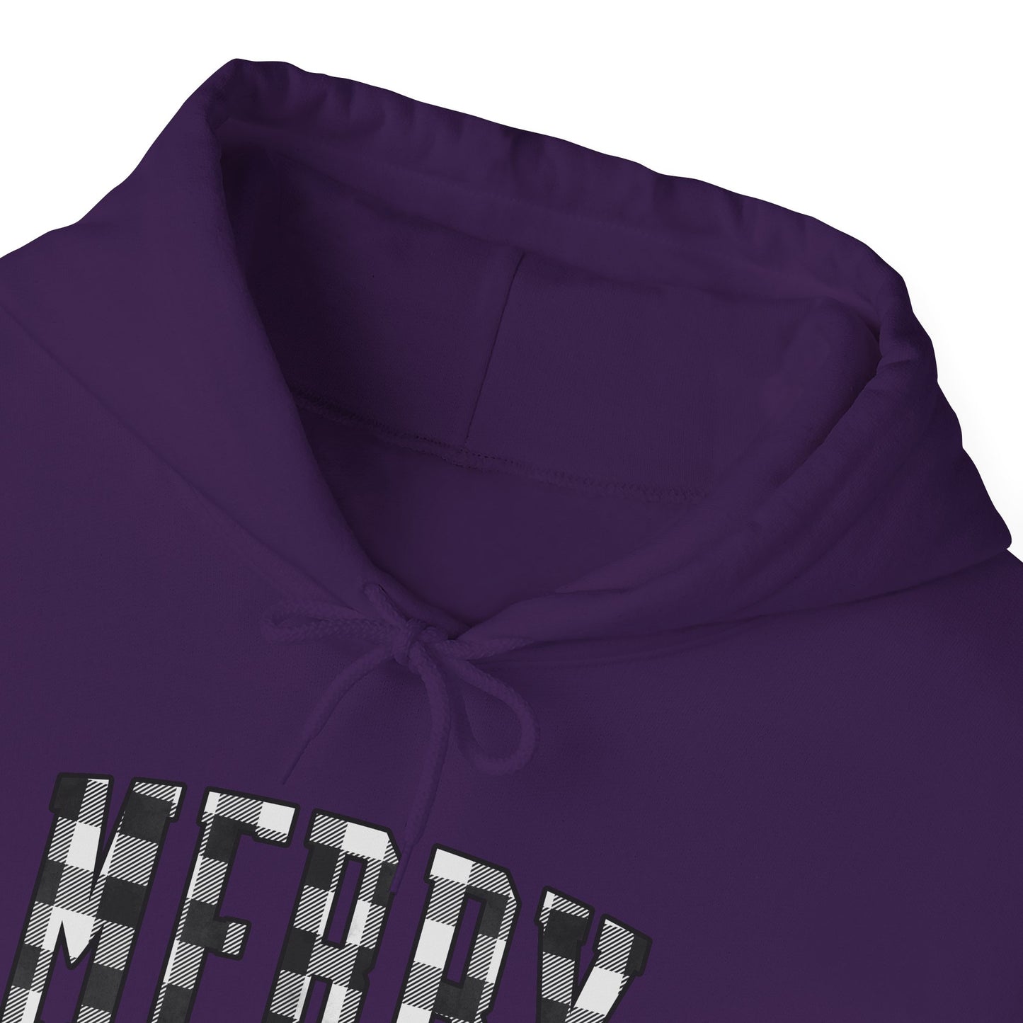 Buffalo Plaid Merry Christmas Unisex Heavy Blend™ Hooded Sweatshirt - size S - 3X