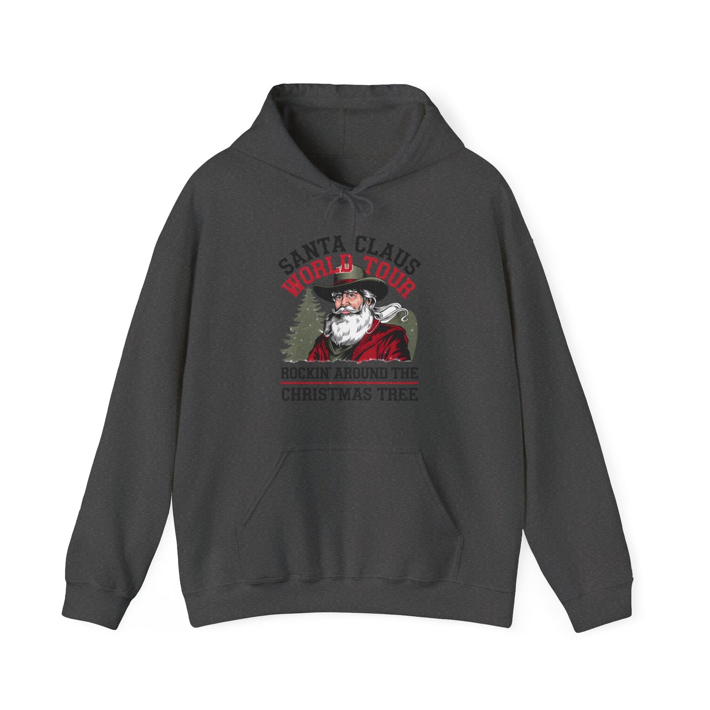 Santa Claus World Tour Unisex Heavy Blend™ Hooded Sweatshirt - sizes S - 3X - Rocking Around the Christmas Tree