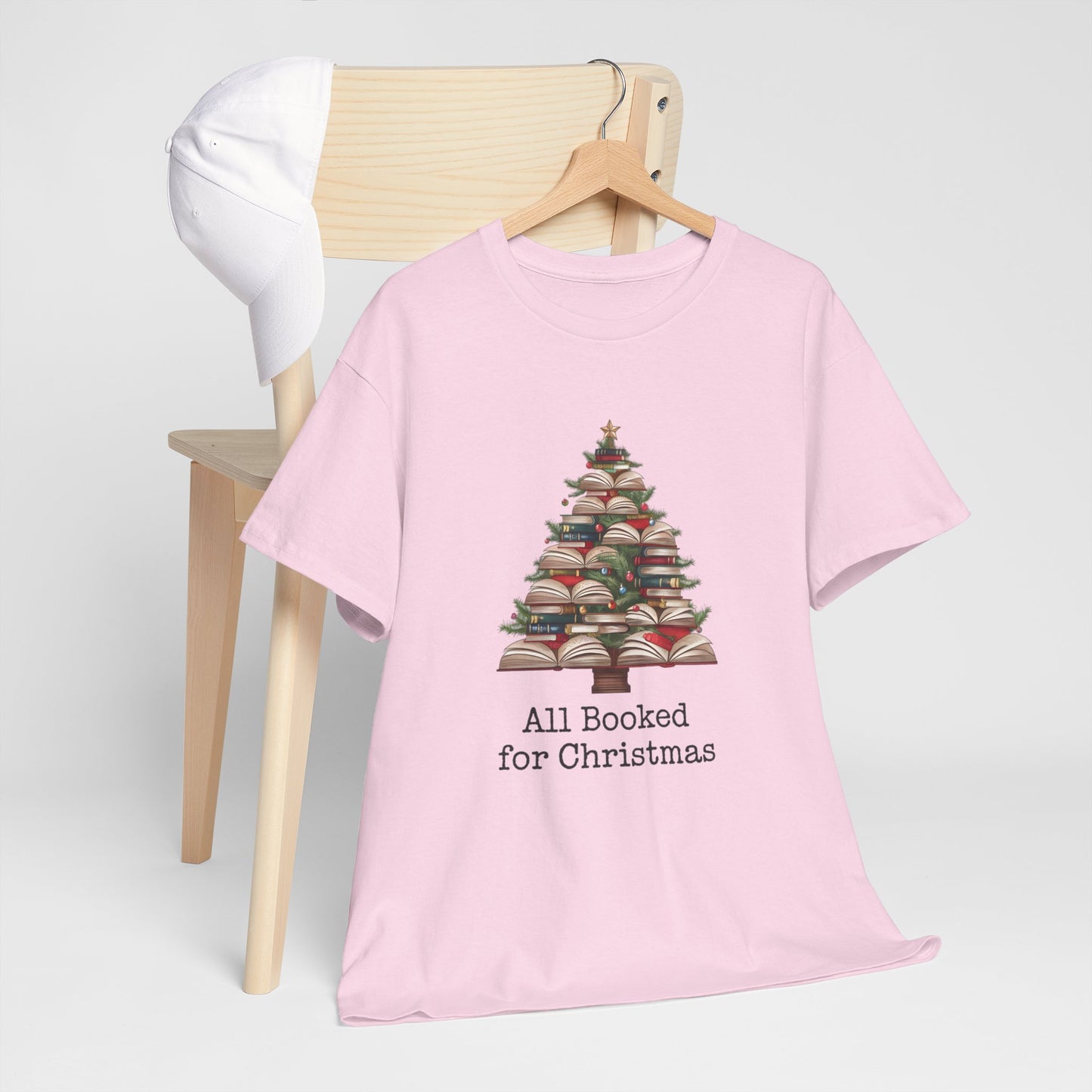 All Booked for Christmas, Book Christmas Tree T-shirt - sizes S - 5X