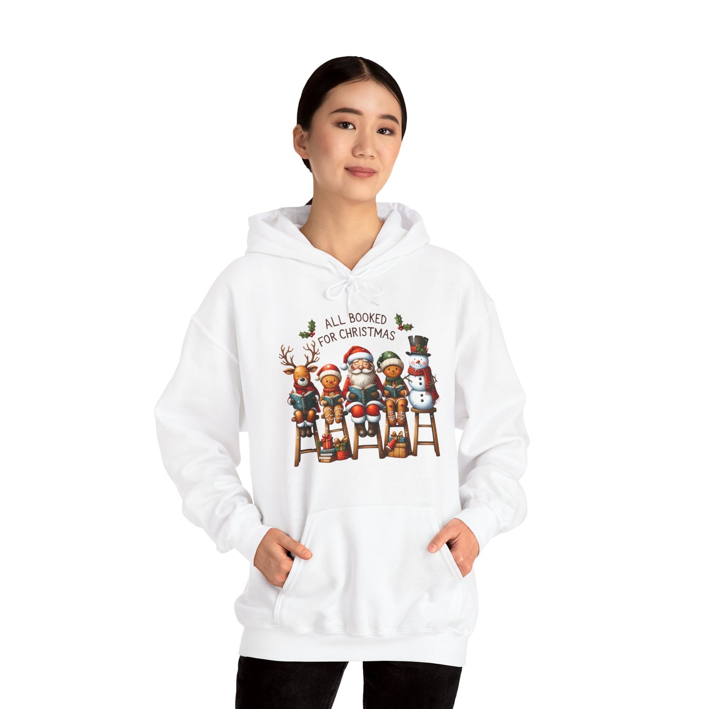 Christmas Bookish UnisexHoodie - All Booked For Christmas