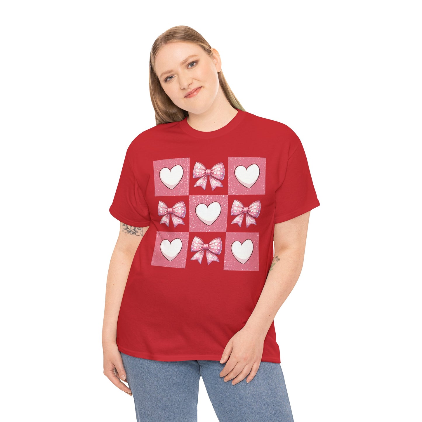 Hearts and Bows Unisex Heavy Cotton Tee - sizes S - 5X