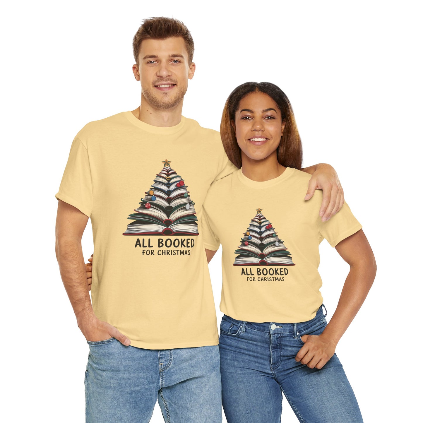 All Booked for Christmas Unisex Heavy Cotton T-shirt - sizes S - 5X