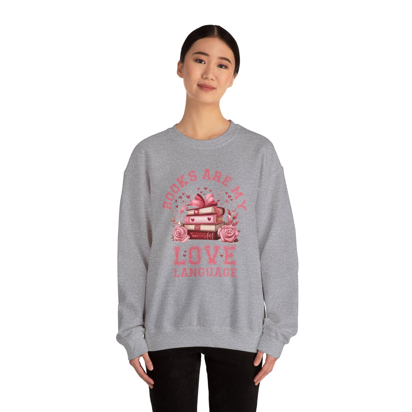 Books are my Love Language Unisex Heavy Blend Crewneck Sweatshirt - size S - 5X