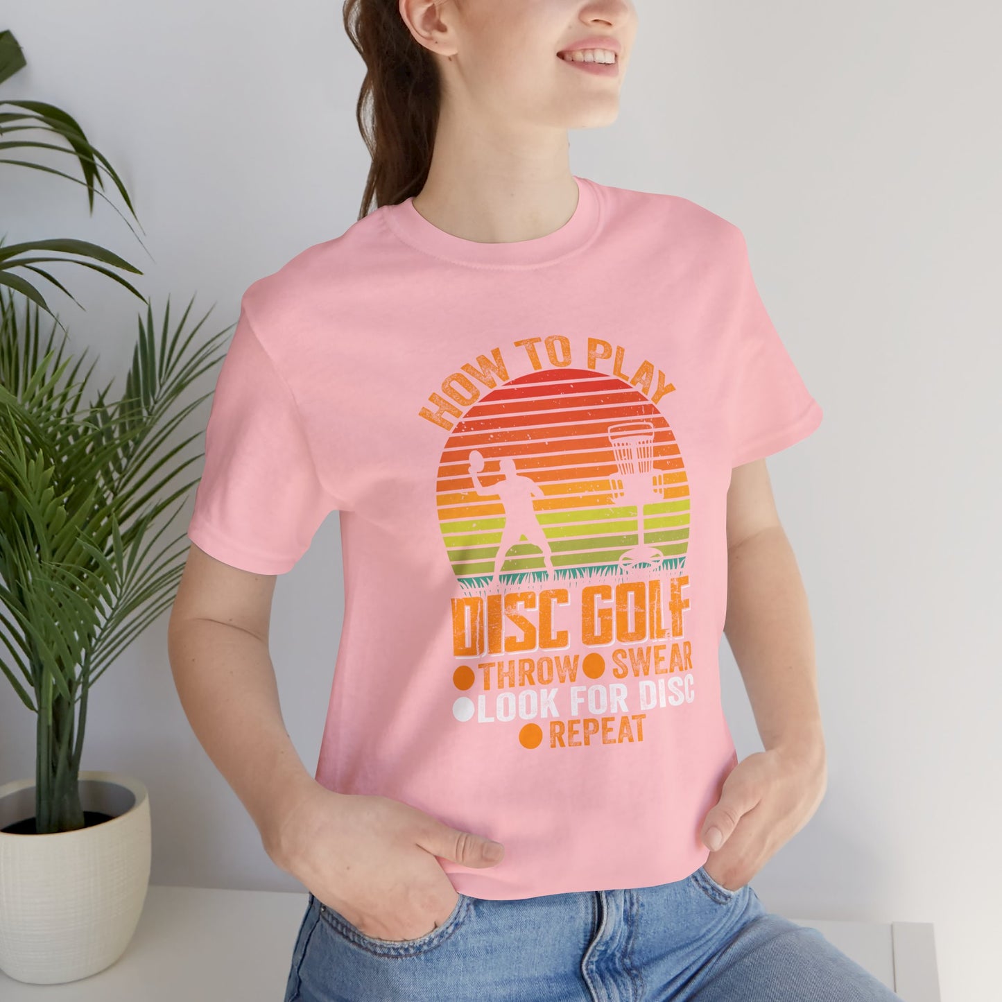 How to Disc Golf Unisex Jersey Short Sleeve Tee - sizes S - 3X