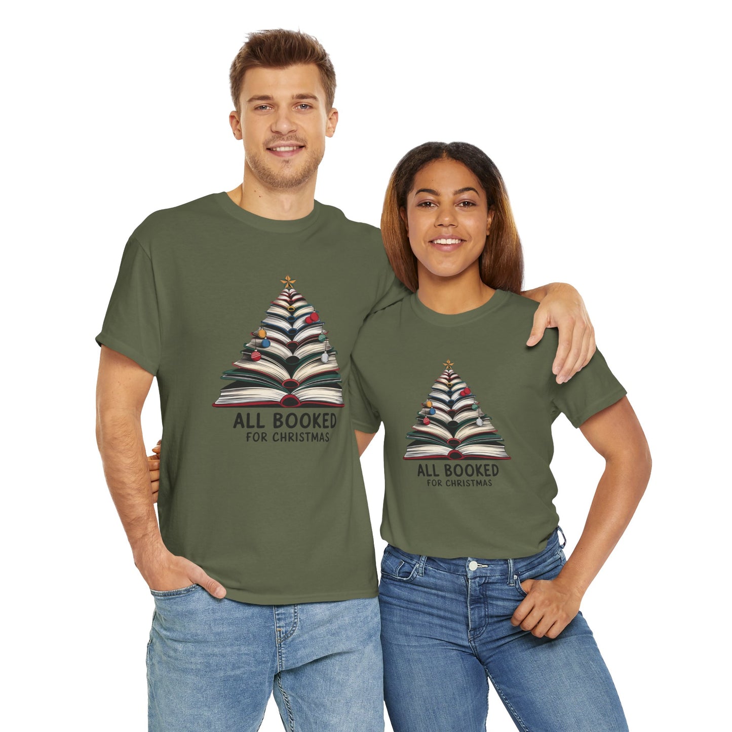 All Booked for Christmas Unisex Heavy Cotton T-shirt - sizes S - 5X
