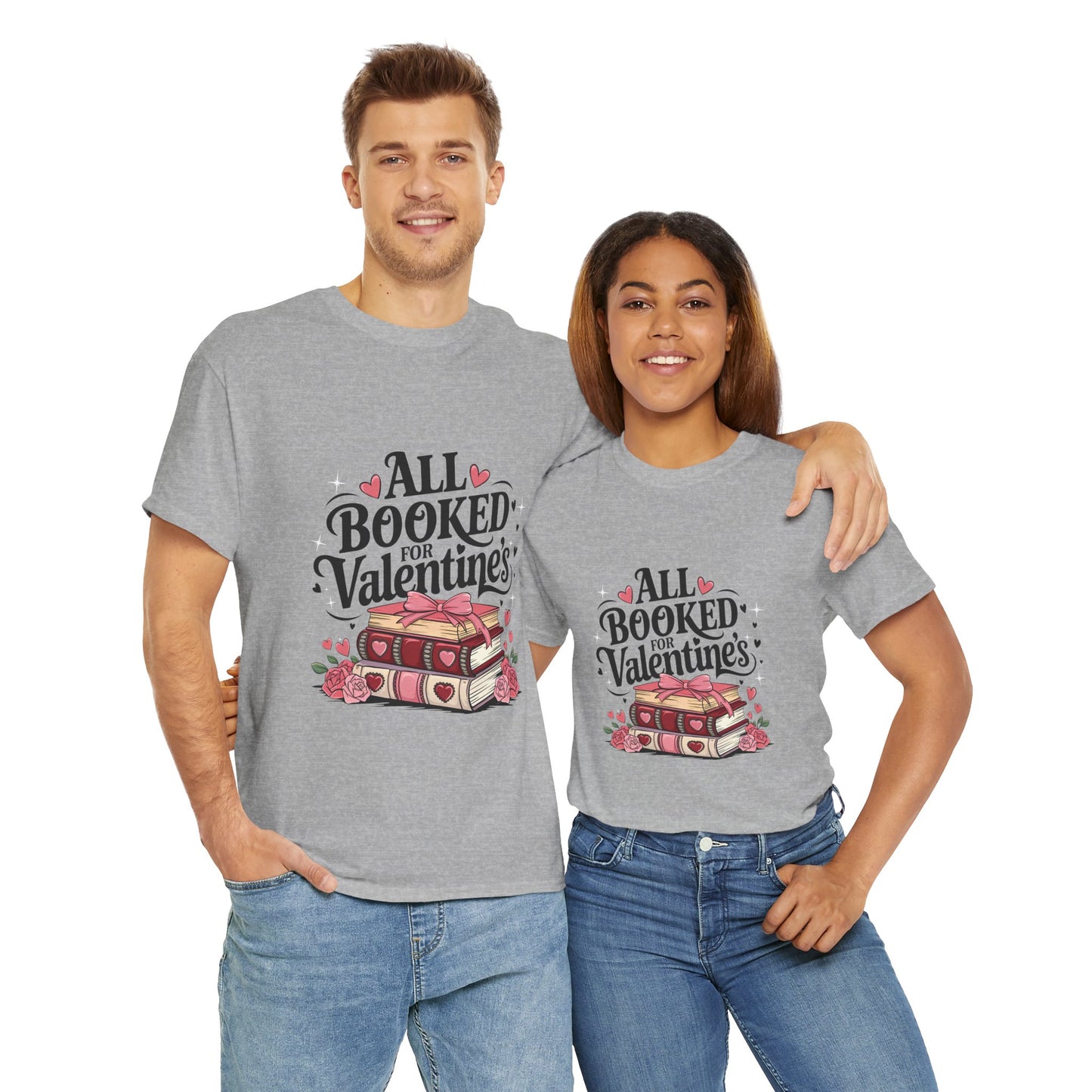 Valentine's Day Book Lover Unisex Tee - sizes S - 5X