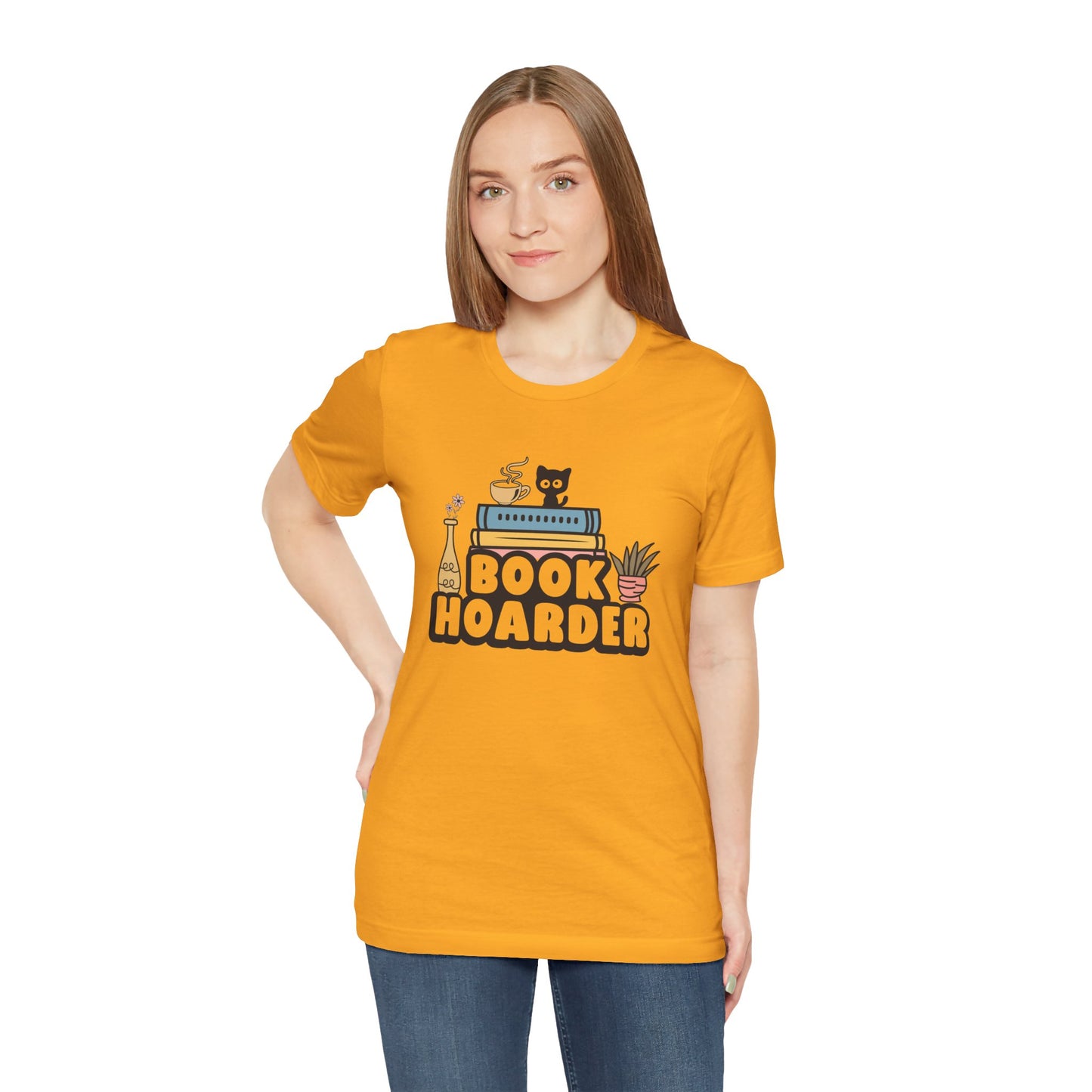 Book Hoarder Unisex Tee - Cat Lover Book Lover Funny Gift - sizes S - 3X