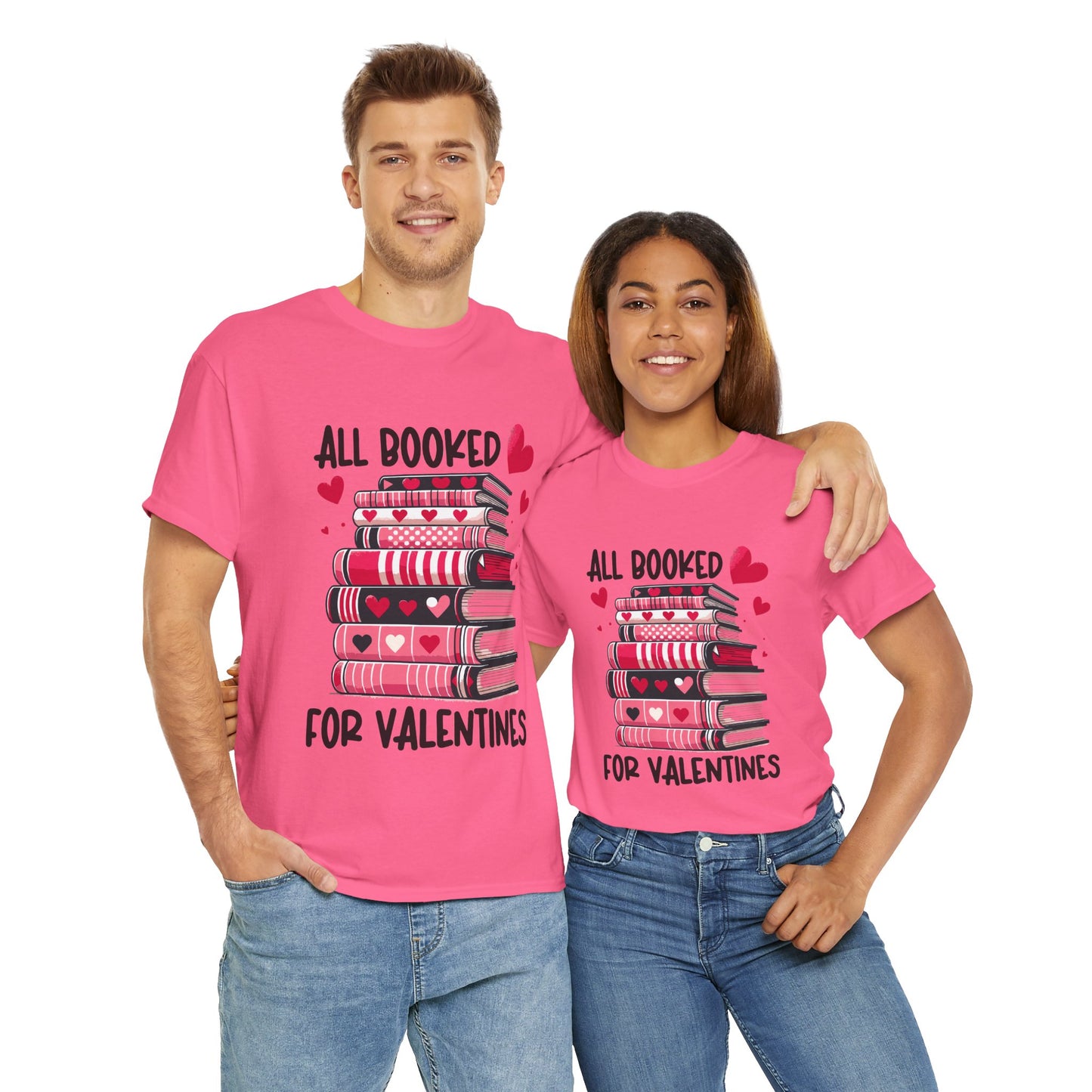 Valentine's Day Book Lover Unisex Tee - sizes S - 5X